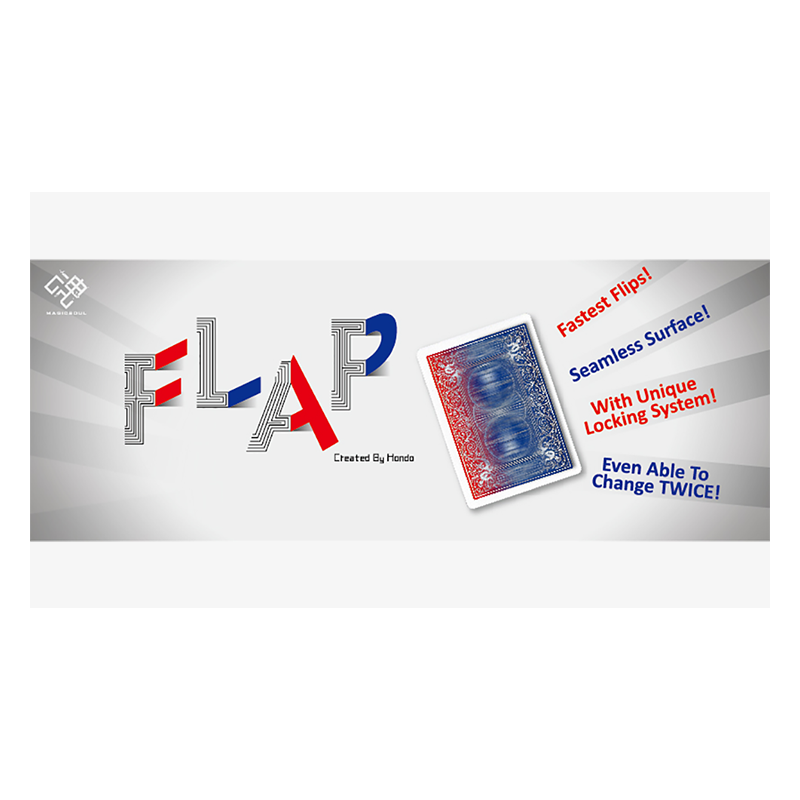Modern Flap Card (Blue to Red Face Card) by Hondo wwww.magiedirecte.com