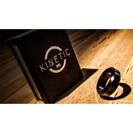 Kinetic PK Ring (Black) Beveled size 9 by Jim Trainer - Trick wwww.magiedirecte.com