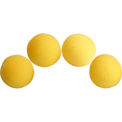 2 inch Regular Sponge Ball (Yellow) Pack of 4 wwww.magiedirecte.com