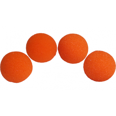 2 inch Regular Sponge Ball (Orange) Pack of 4 wwww.magiedirecte.com