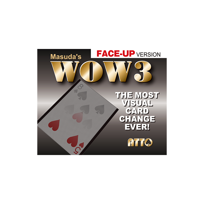 WOW 3 Face-Up (Gimmick and Online Instructions) by Katsura Masada - Tour de Magie wwww.magiedirecte.com