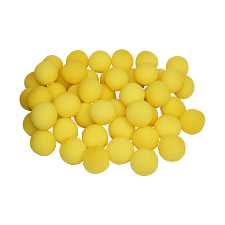 2 inch Super Soft Sponge Ball (Yellow) Bag of 50 wwww.magiedirecte.com