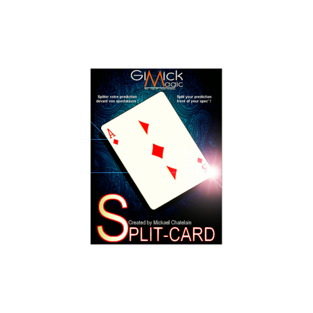 SPLIT-CARD (Red) by Mickael Chatelain  - Trick wwww.magiedirecte.com