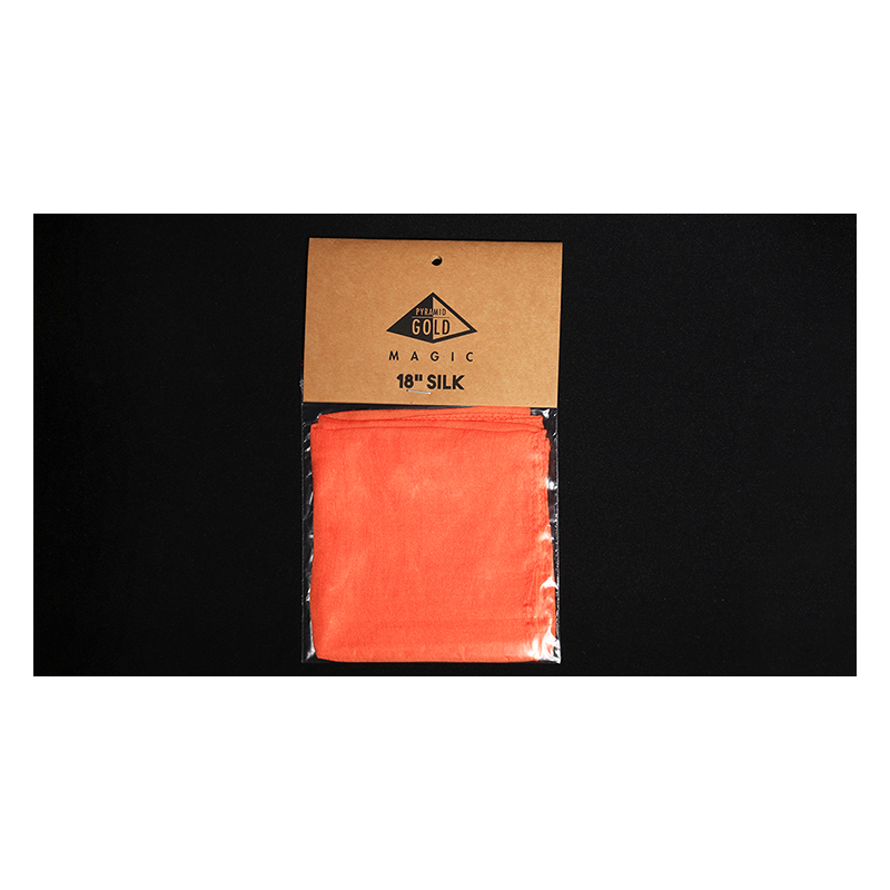 Foulard 45 cm Soie Orange - Pyramid Gold Magic wwww.magiedirecte.com