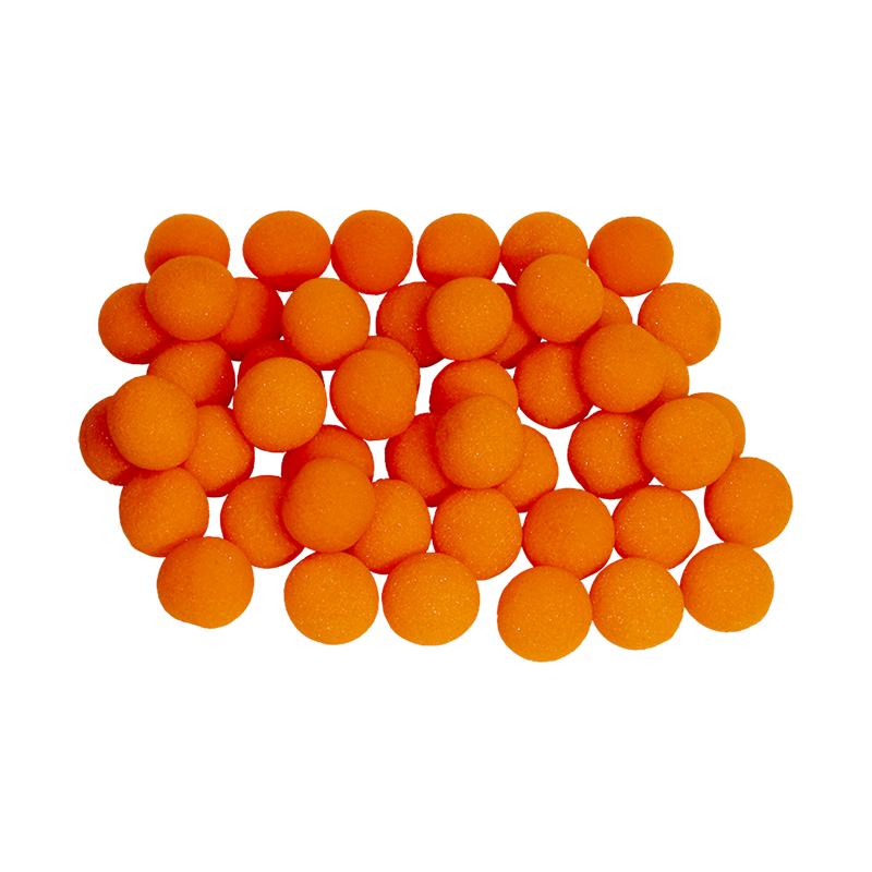 1.5 inch Super Soft Sponge Balls (Orange) Bag of 50 from Magic By Gosh wwww.magiedirecte.com