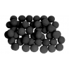 Balle Mousse 2,50 cm Noire super Soft pack de 50 Balles wwww.magiedirecte.com