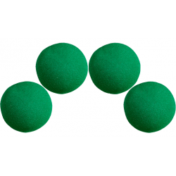1.5 inch High Density Ultra Soft Sponge Ball (Green) Pack of 4 from Magic by Gosh wwww.magiedirecte.com