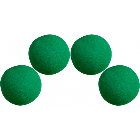 1.5 inch High Density Ultra Soft Sponge Ball (Green) Pack of 4 from Magic by Gosh wwww.magiedirecte.com