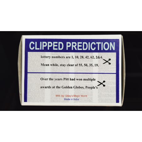 CLIPPED PREDICTION (Lotto/Golden Globe) - Uday wwww.magiedirecte.com