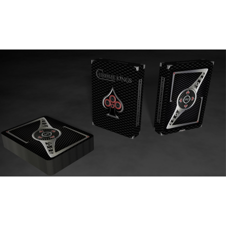 Chrome Kings Carbon Playing Cards (Standard) wwww.magiedirecte.com