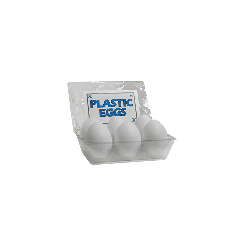 HIGH QUALITY PLASTIC EGGS (Blanc / 6 Pieces) wwww.magiedirecte.com