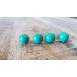 Set of 4 Leather Balls for Cups and Balls (Green) by Leo Smetsers - Trick wwww.magiedirecte.com
