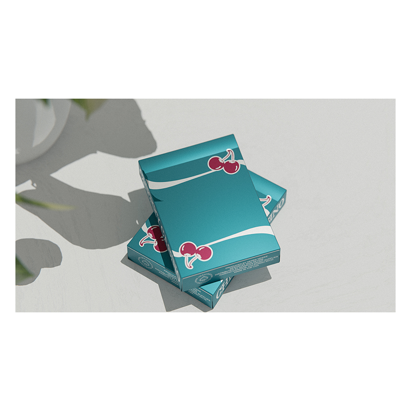 Cherry Casino (Tropicana Teal) Playing Cards by Pure Imagination Projects wwww.magiedirecte.com