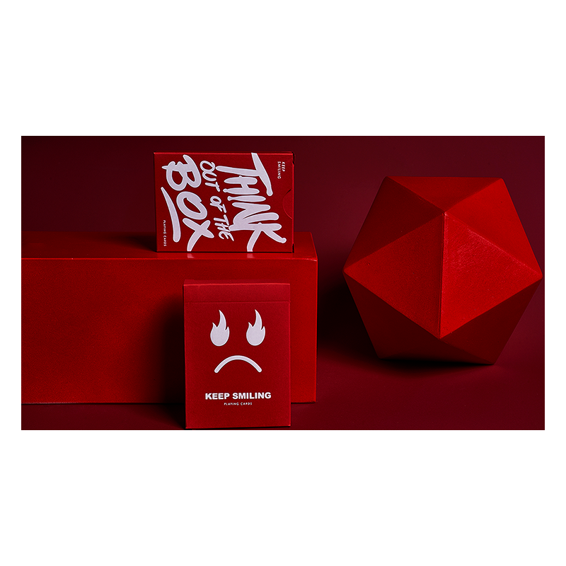 Keep Smiling Red V2 Playing Cards by Bocopo wwww.magiedirecte.com