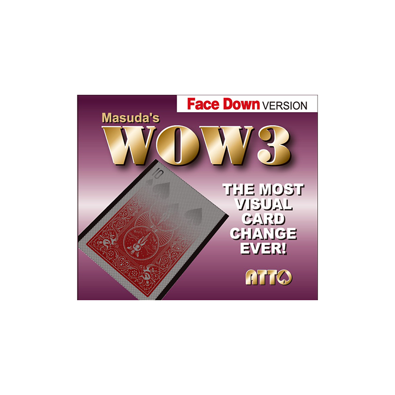 WOW 3 Face-DOWN (Gimmick and Online Instructions) by Katsuya Masuda - Trick wwww.magiedirecte.com