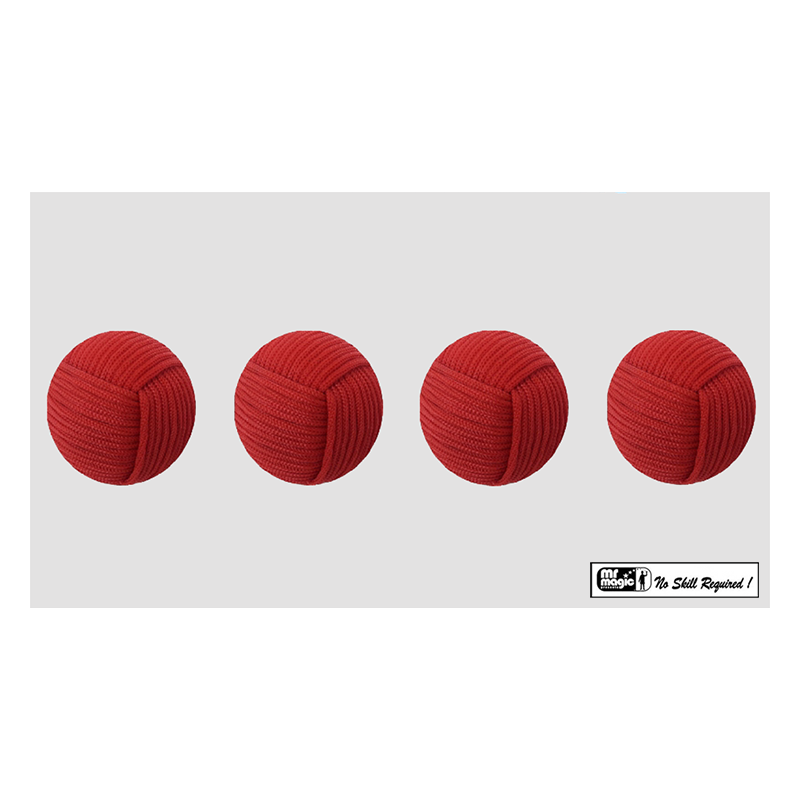 Rope Balls 1 inch / Set of 4 (Red) by Mr. Magic - Trick wwww.magiedirecte.com