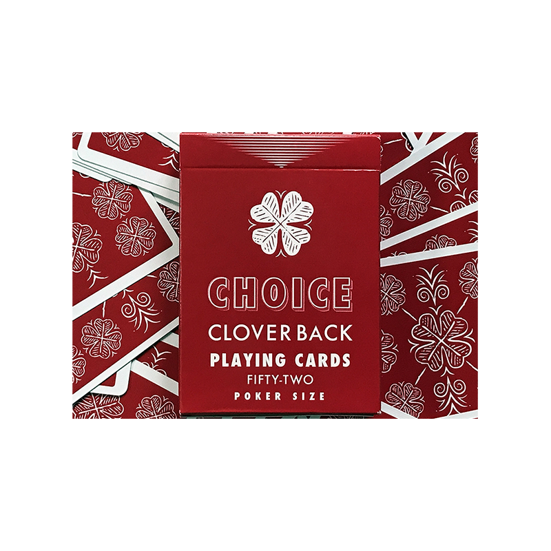Choice Cloverback (Red) Playing Cards wwww.magiedirecte.com