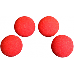 2.5 inch Regular Sponge Ball (Red) Pack of 4 wwww.magiedirecte.com