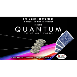 Quantum Coins (US Quarter Red Card) Gimmicks and Online Instructions by Greg Gleason and RPR Magic Innovations wwww.magiedirecte