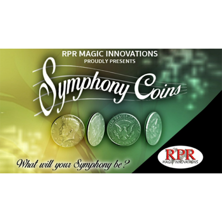Symphony Coins (US Eisenhower) Gimmicks and Online Instructions by RPR Magic Innovations - Trick wwww.magiedirecte.com