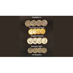 Symphony Coins (US Quarter) Gimmicks and Online Instructions by RPR Magic Innovations - Trick wwww.magiedirecte.com