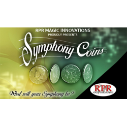 Symphony Coins (English Penny) Gimmicks and Online Instructions by RPR Magic Innovations - Trick wwww.magiedirecte.com