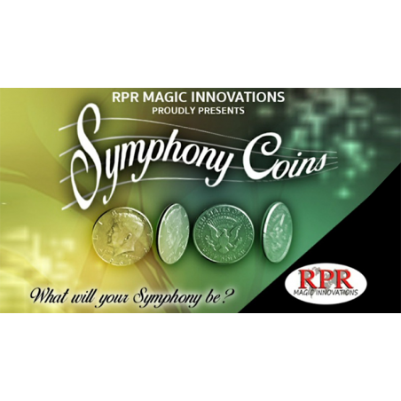 Symphony Coins (English Penny) Gimmicks and Online Instructions by RPR Magic Innovations - Trick wwww.magiedirecte.com