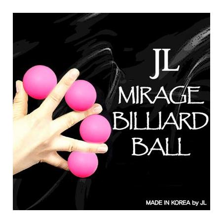 MIRAGE BILLIARD BALLS  (Rose, 3 Balles et 1 Coquille) wwww.magiedirecte.com