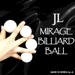 MIRAGE BILLIARD BALLS 2 inch (Blanc, 3 Balls et 1 Coquille) wwww.magiedirecte.com