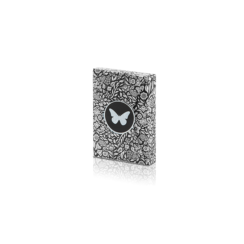 Limited Edition Butterfly Playing Cards (Black and White) by Ondrej Psenicka wwww.magiedirecte.com