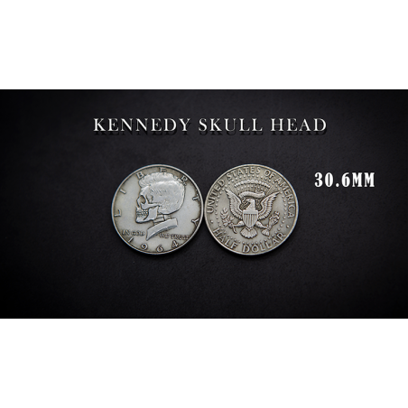 KENNEDY SKULL HEAD COIN by Men Zi  Magic wwww.magiedirecte.com