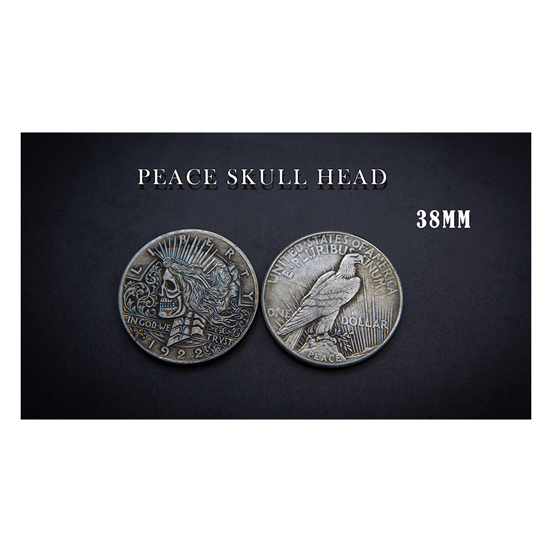 PEACE SKULL HEAD COIN by Men Zi  Magic wwww.magiedirecte.com