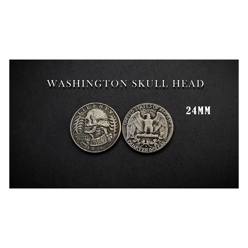 WASHINGTON SKULL HEAD COIN wwww.magiedirecte.com