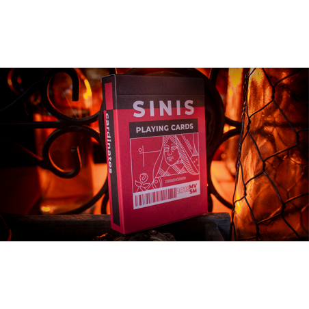 Sinis (Raspberry and Black) Playing Cards by Marc Ventosa wwww.magiedirecte.com