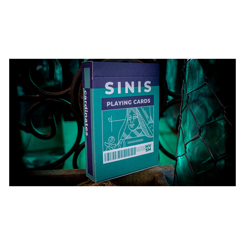 Sinis (Turquoise) Playing Cards by Marc Ventosa wwww.magiedirecte.com