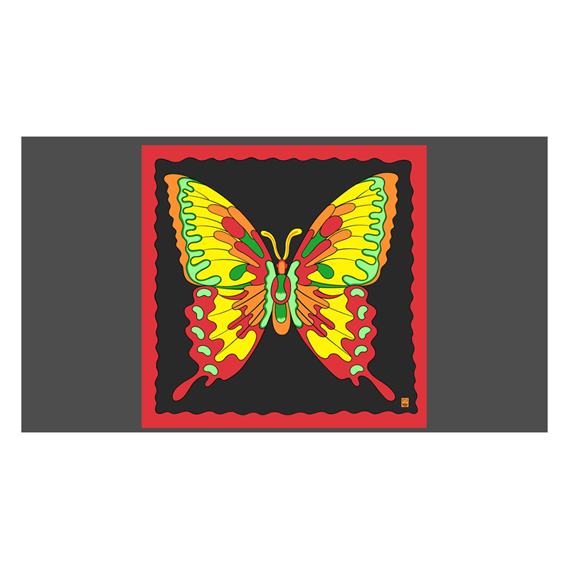FOULARD RICE SYMPHONY (Papillon - 90 cm) wwww.magiedirecte.com