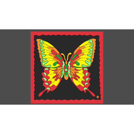FOULARD RICE SYMPHONY (Papillon - 90 cm) wwww.magiedirecte.com