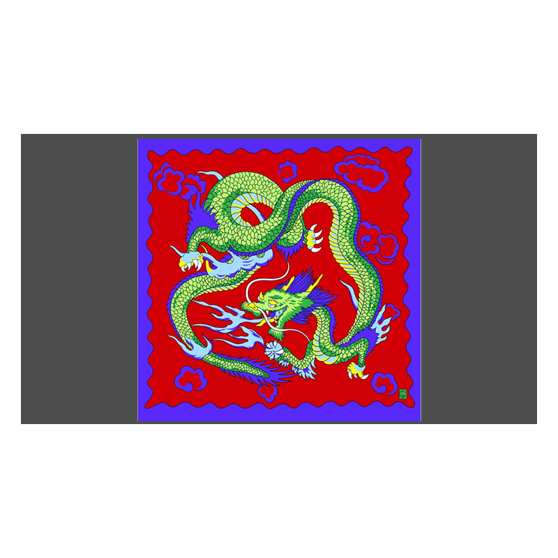 Rice Symphony Silk 36" (Red Dragon) by Silk King Studios - Trick wwww.magiedirecte.com