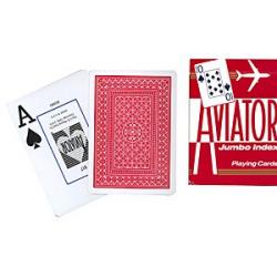 Cards Aviator Jumbo Index Poker Size (Red) wwww.magiedirecte.com