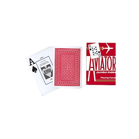 Cards Aviator Jumbo Index Poker Size (Red) wwww.magiedirecte.com