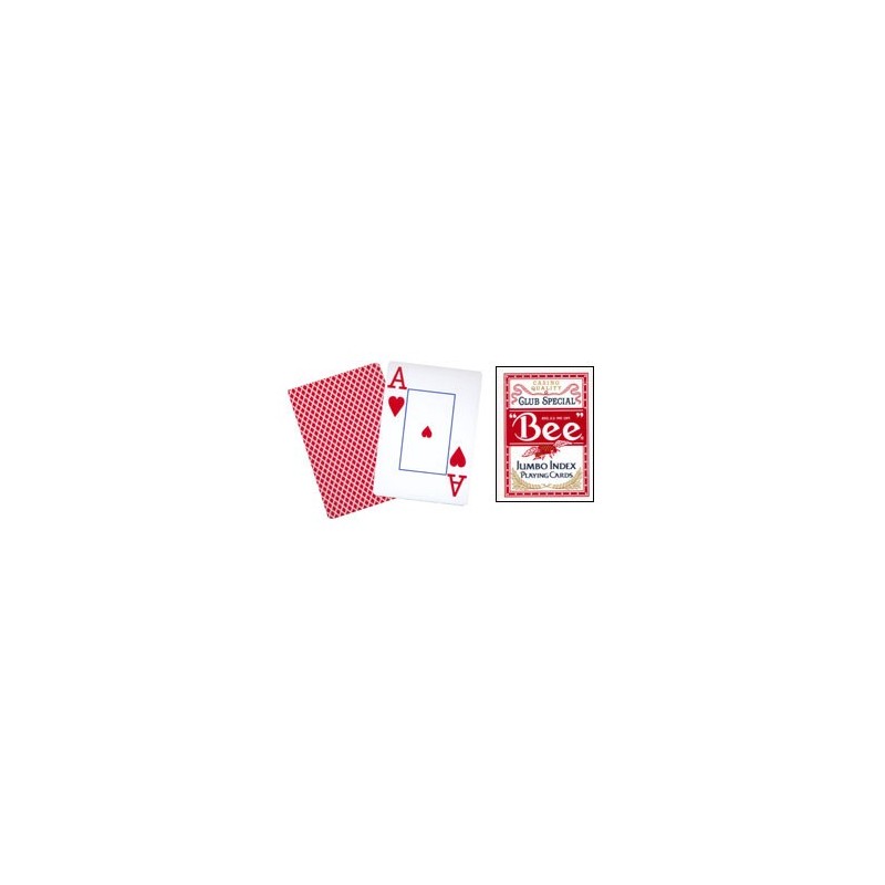 Cards Bee Poker Jumbo Index (Red) wwww.magiedirecte.com