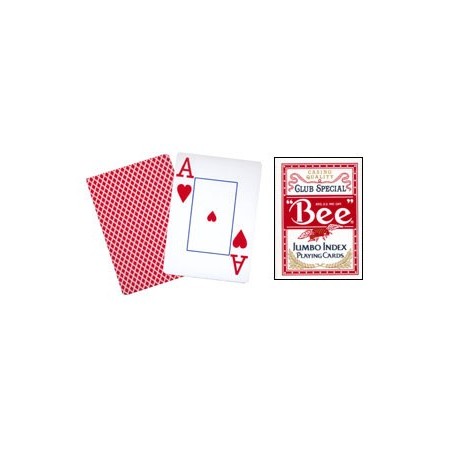 Cards Bee Poker Jumbo Index (Red) wwww.magiedirecte.com