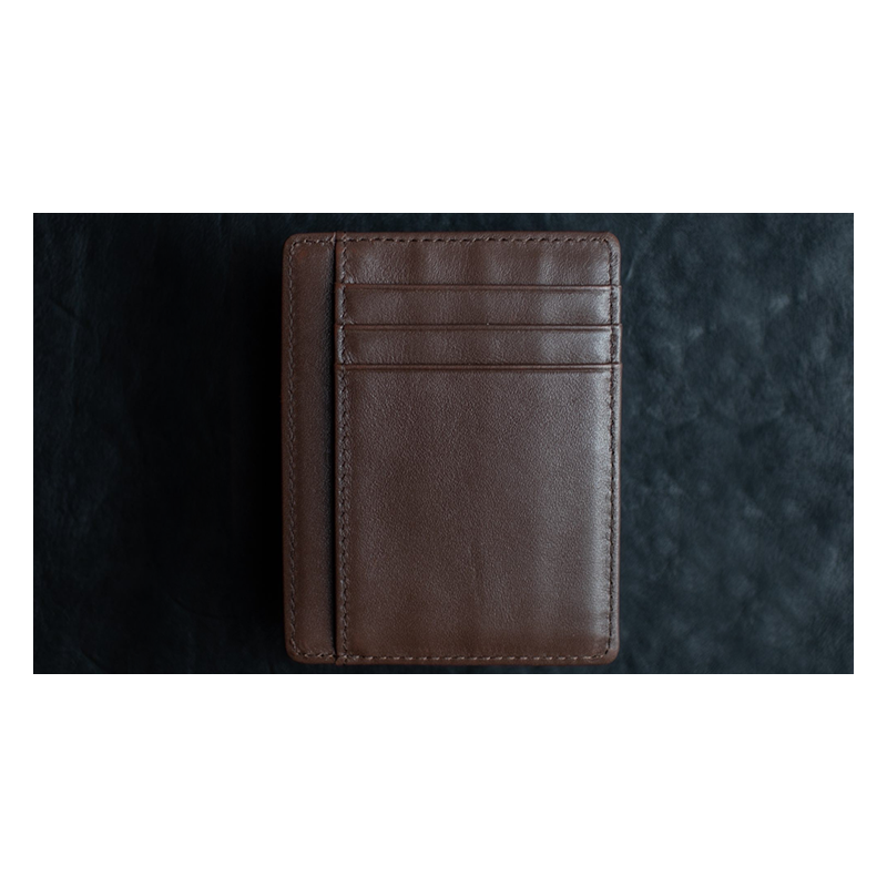 Limited Edition Shadow Wallet Bourbon Tan Leather (Gimmick and Online Instructions) by Dee Christopher and 1914 - Trick wwww.mag