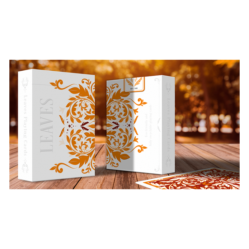 Leaves Autumn Edition Collector's (White) Playing Cards by Dutch Card House Company wwww.magiedirecte.com