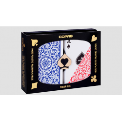 Copag 1546 Plastic Playing Cards Poker Size Regular Index Red and Blue Double-Deck Set wwww.magiedirecte.com