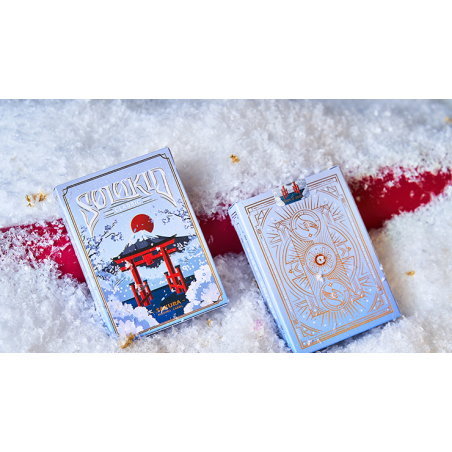 Solokid Sakura (Blue) Playing Cards by BOCOPO wwww.magiedirecte.com