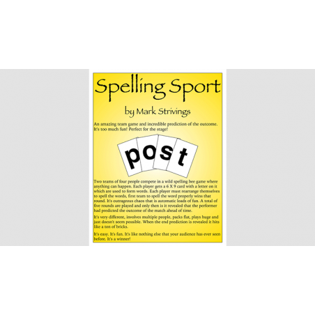 SPELLING SPORT STAGE - Mark Strivings wwww.magiedirecte.com