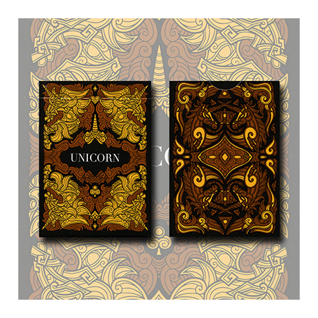 Unicorn Playing cards (Copper) by Aloy Design Studio USPCC wwww.magiedirecte.com