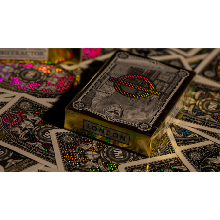 London Diffractor Gold Playing Cards wwww.magiedirecte.com