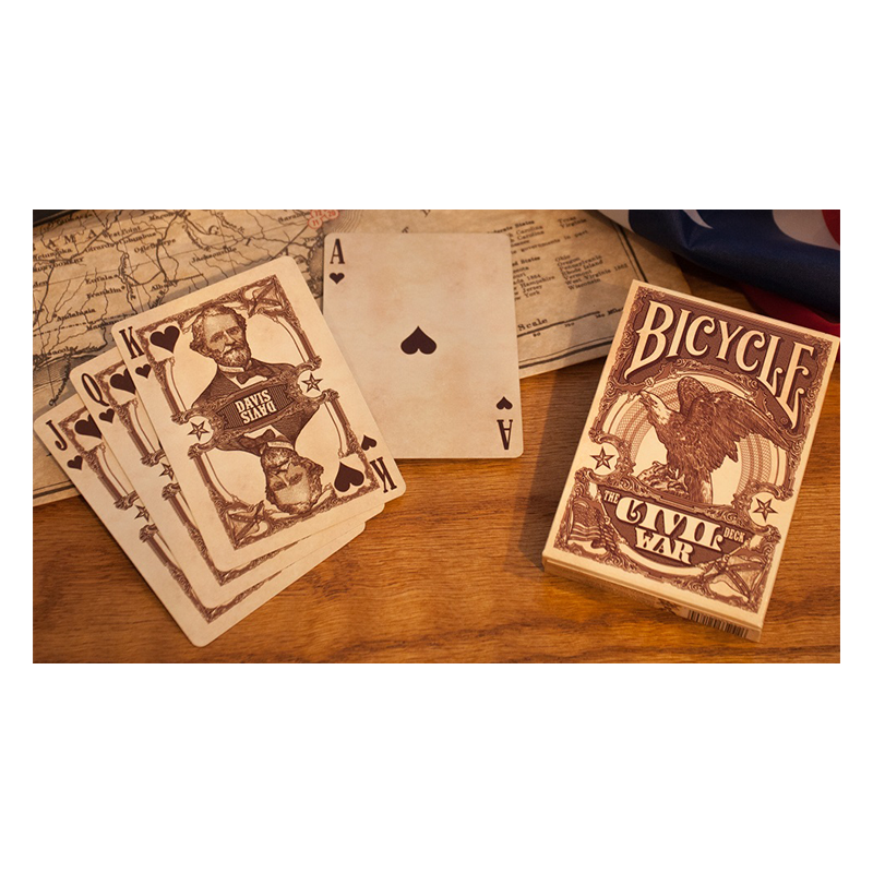 Bicycle Civil War Deck (Red) by US Playing Card Co wwww.magiedirecte.com